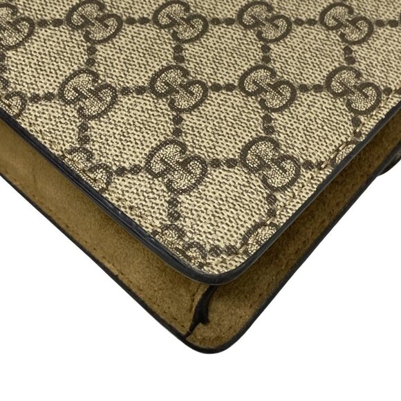 Auth GUCCI Dionysus /GG Supreme 421970 Beige Ebony PVC Suede Shoulder Bag - Picture 3 of 16